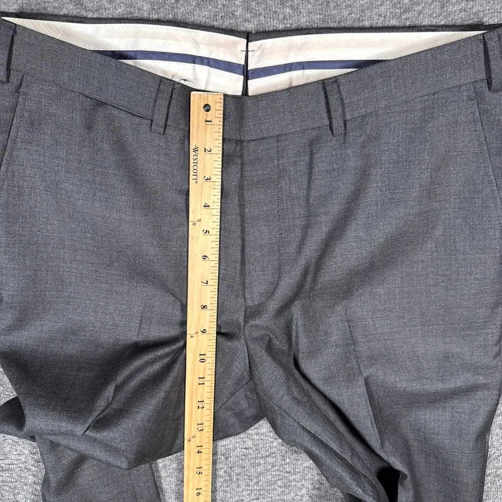 Suitsupply Dress Pants Mens 25 36x28 Grey Brescia Int Vitale Barberis 100% Wool